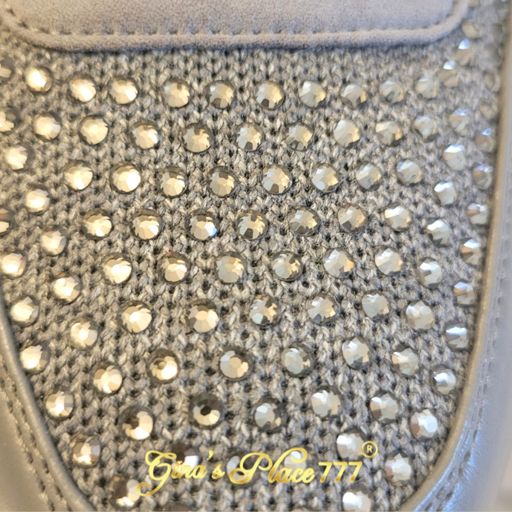 Kenneth Cole Reaction Cari Cozy Faux Fur Jewel Jogger Sneaker Gray Size 9 - Picture 7 of 15
